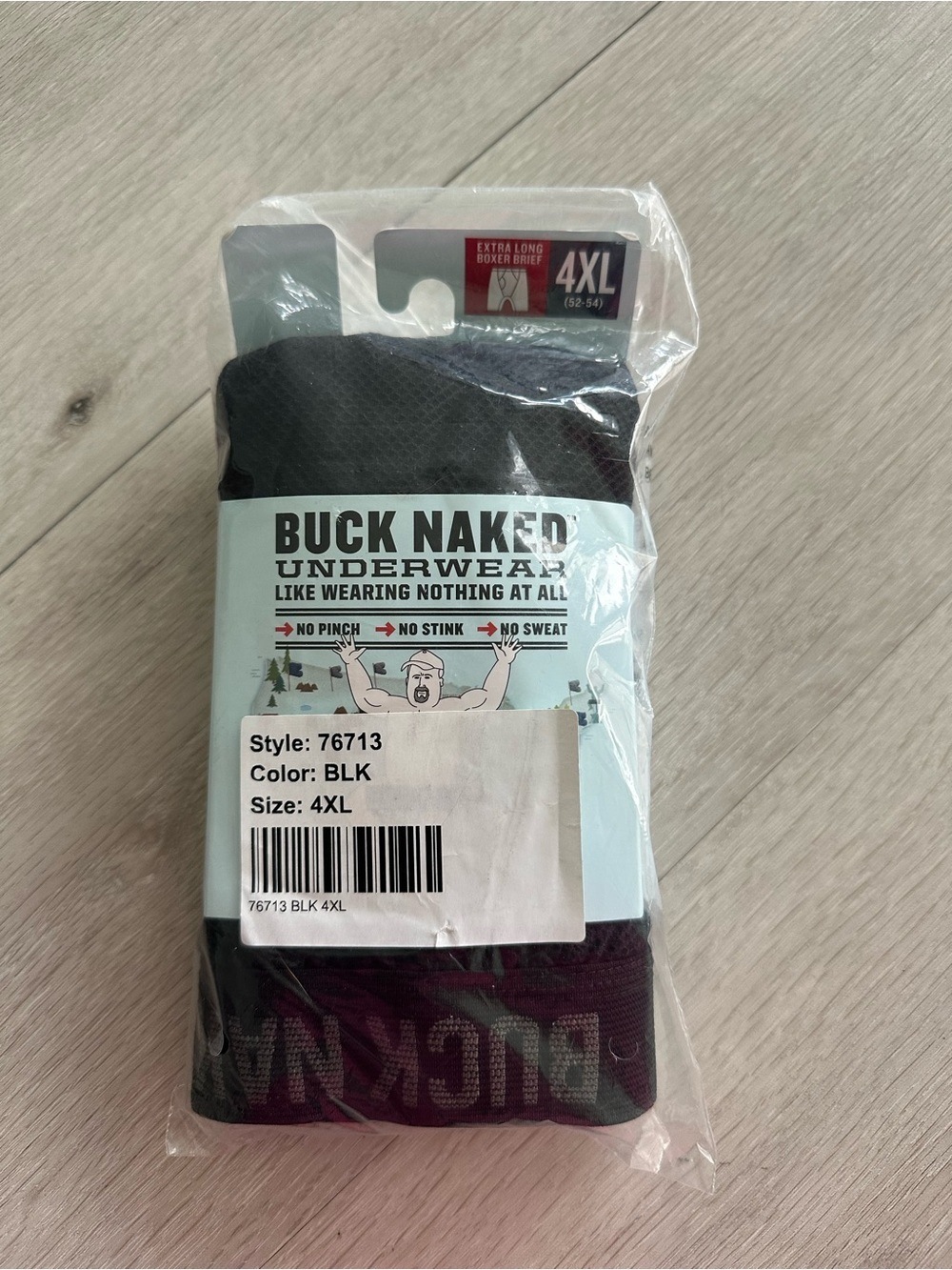 Duluth Trading Buck Naked Extra Long Boxer Briefs Black 4XL NWT IN PACKAGE
